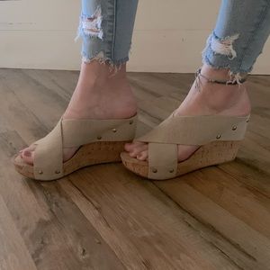 Lukey Brand Cork Wedges Size 7.5